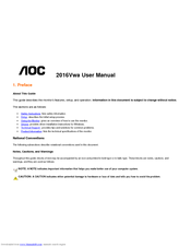 AOC 2016Vwa User Manual