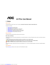 AOC 2217PWC User Manual