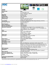 Aoc 416V Manuals | ManualsLib