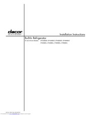 Dacor IF42NBOL Installation Instructions Manual
