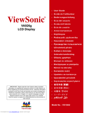 ViewSonic VA926g User Manual