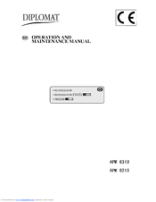 Diplomat APM 6218 Operating And Maintenance Manual