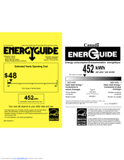KitchenAid KBRS20EVWH - 19.9 cu. Ft. Bottom Mount Refrigerator Energy Manual