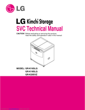 LG GR-K16SLQ Technical Manual