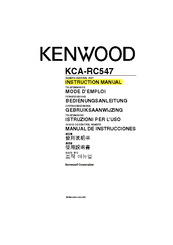 Kenwood KCA-RC547 Instruction Manual