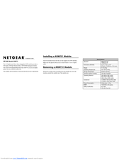 Netgear AXM751 - ProSafe XFP Transceiver Module Installation Manual