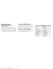 Netgear AXM752 - ProSafe XFP Transceiver Module Installation Manual