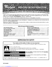 Whirlpool ED5FHAXVQ01 User Instructions