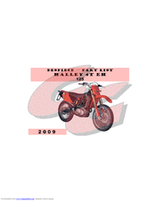 GAS GAS HALLEY 4T EH - PART LIST 2009 Parts List
