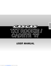 GAS GAS TXT ROOKIE - 2007 User Manual