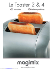 MAGIMIX LE TOASTER 4 Instructions Manual