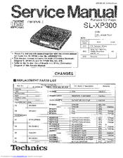 TECHNICS SL-XP300 - SERVICE Service Manual