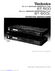 TECHNICS ST-500L Operating Instructions Manual