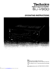 TECHNICS SU-V90D Operating Instructions Manual