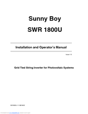 SMA SWR 1800U - V1.0 Installation And Operator's Manual