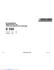 Kärcher K 595 Spare Parts