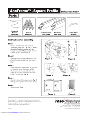 Rose Displays ANOFRAME SQUARE WITH CABLE CLIP AND LOOP AND SAUCER Manual