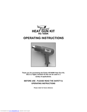 Earlex HEAT GUN KIT HG 1600K Operating Instructions Manual