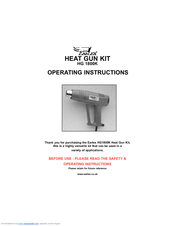 Earlex HEAT GUN KIT HG 1800K Operating Instructions Manual