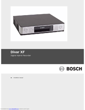 Bosch Divar XF Installation Manual
