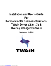 Konica Minolta PS 3000 Installation And User Manual
