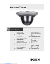 Bosch Flexidome XT series Installation Manual