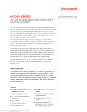 Honeywell NightHawk HCD80484 Specifications