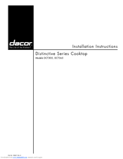 Dacor Distinctive DCT305 Installation Instructions Manual
