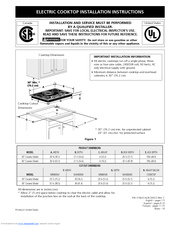 Electrolux E30EC65ESS - 30 Inch Smoothtop Electric Cooktop Installation Instructions Manual
