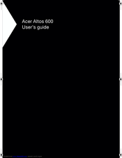 Acer Altos 600 Series User Manual