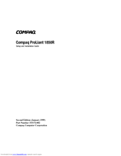 Compaq 1850R - ProLiant - 128 MB RAM Setup And Installation Manual