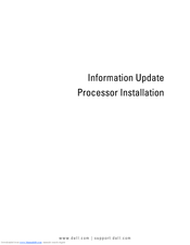 Dell Processor Installation Manual