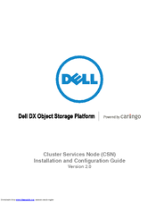 Dell DX Storage Cluster Services Node 2.0 Installation And Configuration Manual