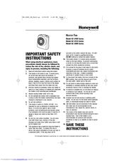 Honeywell HZ2800P - Turbo Heater Fan Instructions Manual