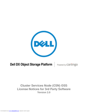 Dell Cluster Services Node OSS 2.0 Notice