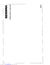 Bernina 800 Instruction Manual