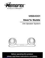 Memorex MSS4001 - LuxLAB Customizable + Portable Speakers User Manual