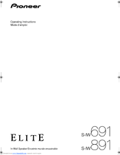 Pioneer Elite S-IW891 Operating Instructions Manual