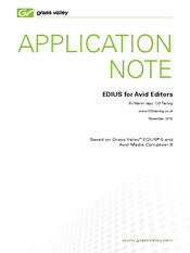 GRASS VALLEY EDIUS FOR AVID EDITORS - Application Note