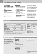 GRASS VALLEY FIBER MEDIA CONVERTER DEVICES Datasheet