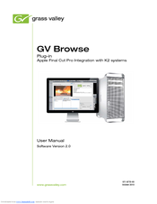 GRASS VALLEY GV BROWSE - V2.0 User Manual