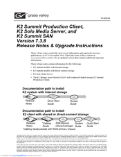 GRASS VALLEY K2 Summit Production Client Quick Start Manual