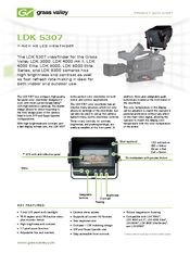 GRASS VALLEY LDK 5307 Datasheet