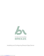 MACROMEDIA Breeze Edge Server Manual