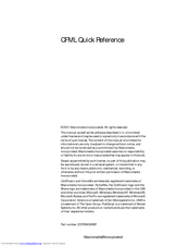 MACROMEDIA COLDFUSION 5-CFML Quick Reference