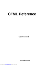 MACROMEDIA ColdFusion Server 5 Reference