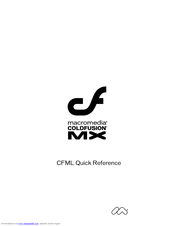 MACROMEDIA COLDFUSION MX 61-CFML Quick Reference