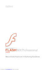MACROMEDIA FLASH MX PROFESSIONAL 2004 - FLASH LITE 1.1 AUTHORING Manuallines