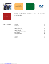 HP 128293-B21 - Integrated Smart Array Controller RAID Technology Brief