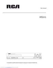 Rca RTD315 User Manual